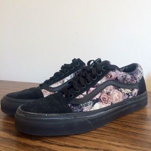 Velvet Floral Vans